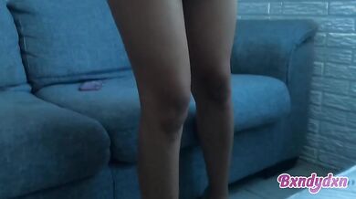 Hot latina solo masturbation under miniskirt fingers in pussy