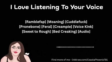 She destroys your ears with breathy moans while you stroke it raw