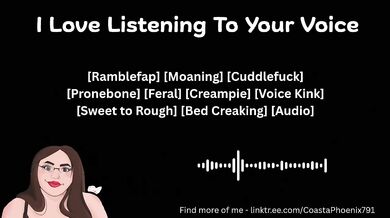 She destroys your ears with breathy moans while you stroke it raw