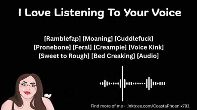She destroys your ears with breathy moans while you stroke it raw
