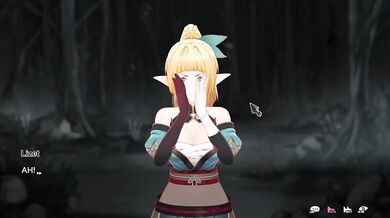 Asian elf gets wrecked by big boobs while gaming