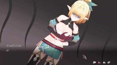 Asian elf gets wrecked by big boobs while gaming