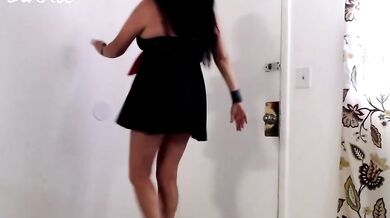 MILF in Lingerie High Heels Tease Legs Gushing Titty