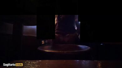 Doing nasty things under her miniskirt in a Madrid pub
