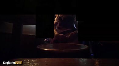 Doing nasty things under her miniskirt in a Madrid pub