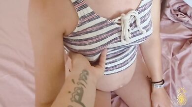 POV Girl ruins boyfriend's cock with her pussy till they both cum hard