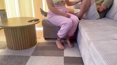 StepBro Bored Let’s Make You Cum Fast Oiled Handjob Destroys His Balls