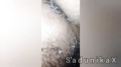 New Sri Lanka wife gets husband obsessed eating her juicy pussy raw
