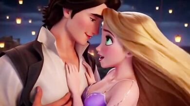 Rapunzel and Flynn Rider destroyed rough cartoon sex