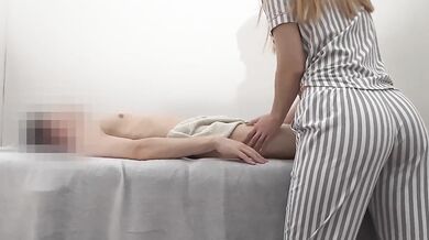 Massage turned hot Happy Ending ruined her tight pussy
