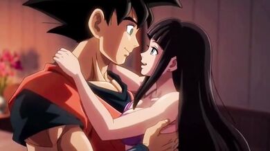 Goku brutally fucks Chichi first time raw porn anime