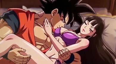 Goku brutally fucks Chichi first time raw porn anime