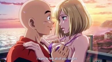 Krillin Defiled Android 18 on the Beach Hentai Xxx