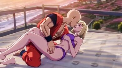 Krillin Defiled Android 18 on the Beach Hentai Xxx