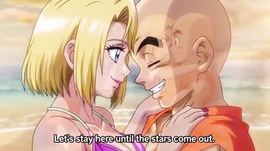 Krillin Defiled Android 18 on the Beach Hentai Xxx