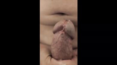 Amateur gets destroyed with multiple cumshots handjob slut