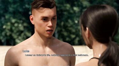 The East Block 3D Girlfriend almost catches her boyfriend jerking his big dick watching a hot beach babe Episode 33