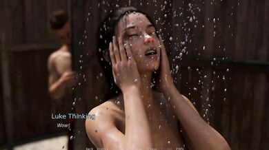 The East Block 3D Girlfriend almost catches her boyfriend jerking his big dick watching a hot beach babe Episode 33
