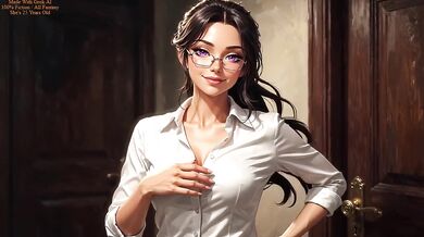 AI horny teacher loses mind in tight white lace skirt
