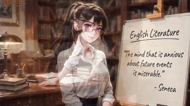 AI horny teacher loses mind in tight white lace skirt