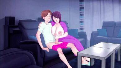 Stepmom ruined movie night with her soapy handjob