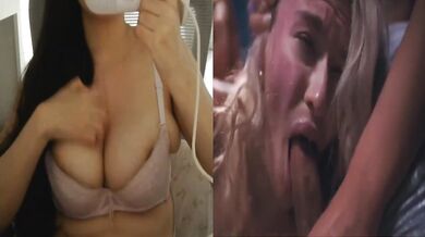 Futas destroy girl in wild creampie gangbang facial orgy