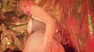 Big blonde tits squeezed hard while she rides her dildo screaming