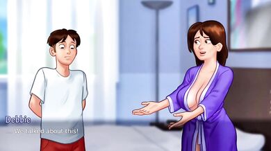 Debbie stepmom takes step son hard then gets creampied by brother