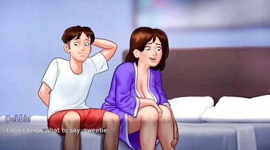 Debbie stepmom takes step son hard then gets creampied by brother