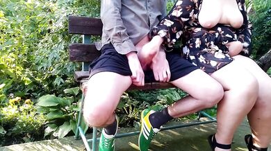 Stepmom flashes sagging tits stepson busts quick in public