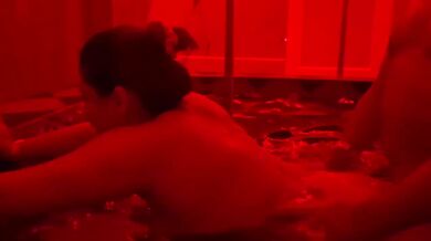 Amateur threesome swinging with big tits milf couple