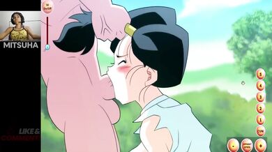 Videl chokes on Roshi’s gagging hentai training cock