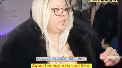 Saggy BBW MILF smokes fur coat big tits till comments drip