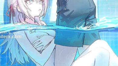 Alya's secret beach day ruined in HD Hentai