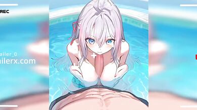 Alya's secret beach day ruined in HD Hentai