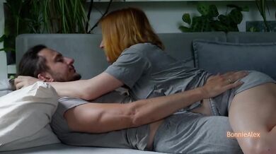 Real Couple Couch Passion Intimate Doggy Creampie Romance