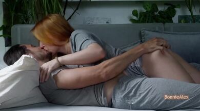 Real Couple Couch Passion Intimate Doggy Creampie Romance