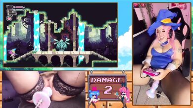 Gooner Girl Squirts On Fuck Machine While Playing Lewd Games