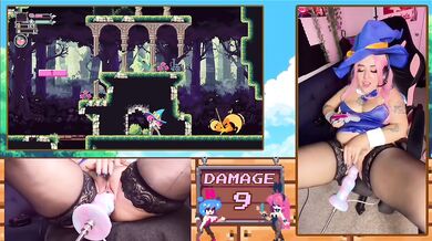 Gooner Girl Squirts On Fuck Machine While Playing Lewd Games