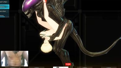 Giant alien cock destroys cute blonde cosplay slut raw and rough