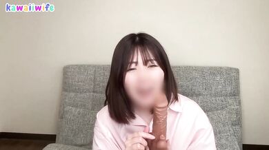 Japanese wife guesses the taste of seasoned lotion while giving best blowjob ever