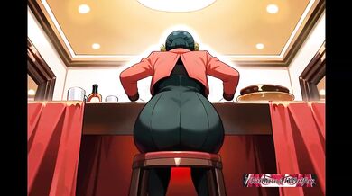 Yor Forger Gets Destroyd in Public Hentai cum chokes her throat