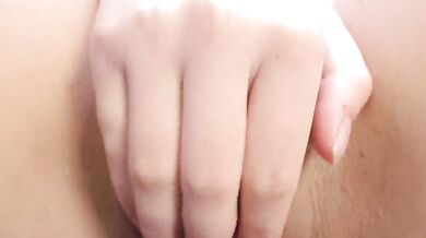 I couldn't resist and started jerking my dick off her beautiful Asian pussy