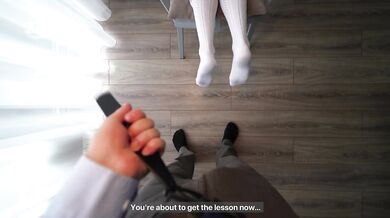 Naughty lil Slut is asking for a Rough lesson from her Teacher