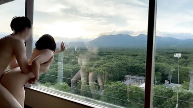 Refreshing doggy style in front of nature Amateur/female college student/couple/cute