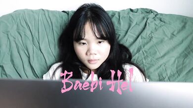 Fingering a cute Asian teen while she's trying to concentrate on her homework - Baebi Hel