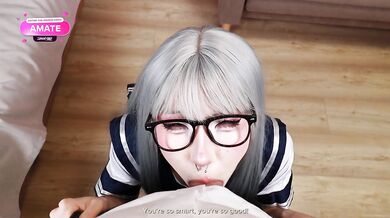 Shy Japanese Schoolgirl Fucks Teacher for the First Time - amazon, creampie, asian teen