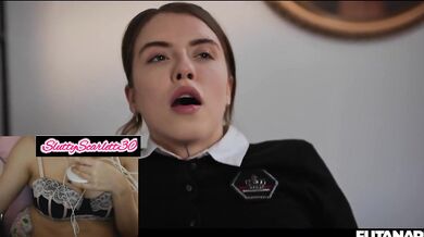 Milf vs Inked Girl Shemale Cums all over