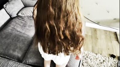 18-year-old stepsister loves extreme deepthroat deepthroating POV blowjob with Ray-Ban Meta glasses