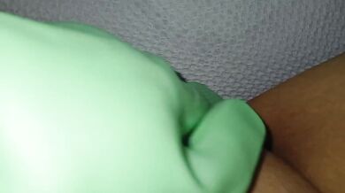 Warty Gloved Girl Climaxes Alone Whimpering